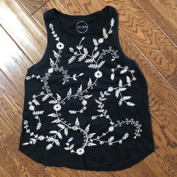 Lucky Brand Tops - Lucky Brand Embroidered Top Size large